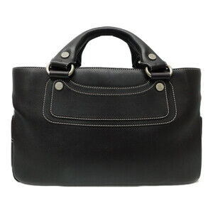 Celine Black Brown handbag Bag Boogie Dark leather
